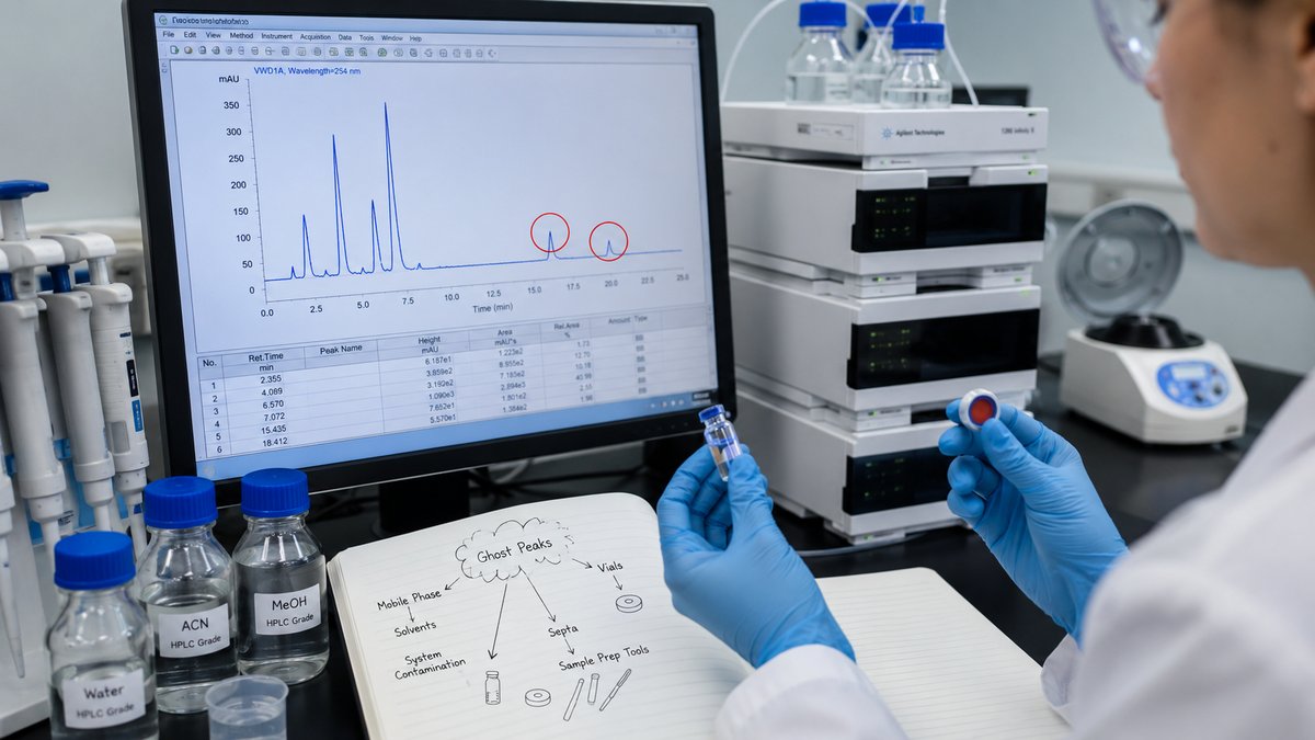 Ghost Peaks in Chromatography: Tracing the Source to Vials, Septa, and Sample Preparation