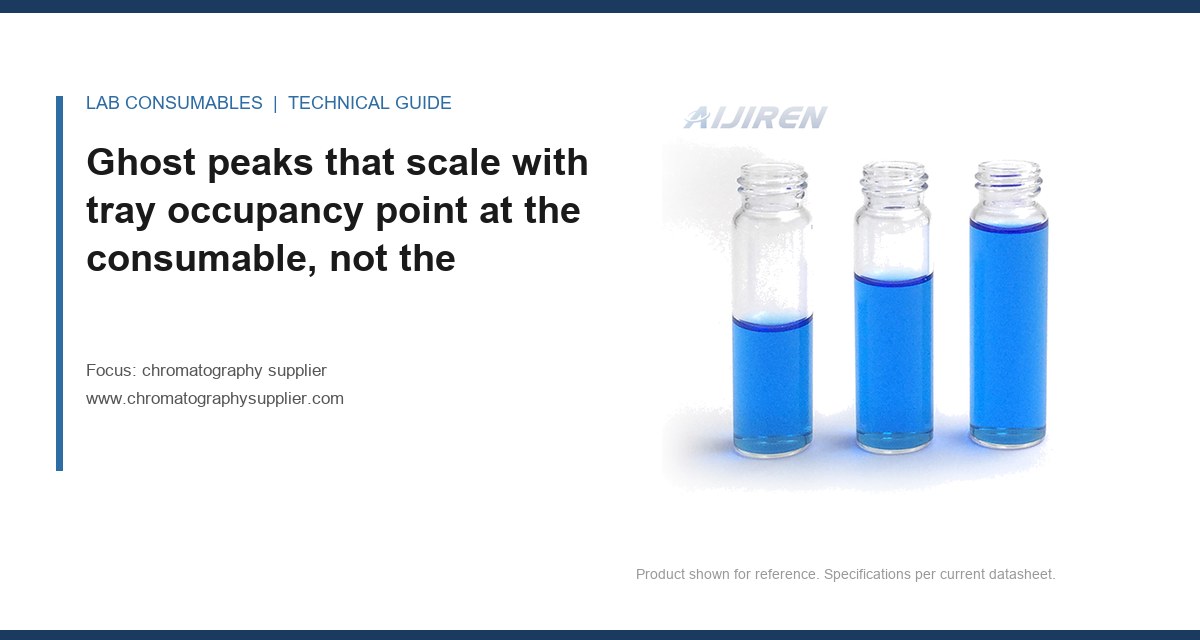 Ghost peaks that scale with tray occupancy point at the consumable, not the