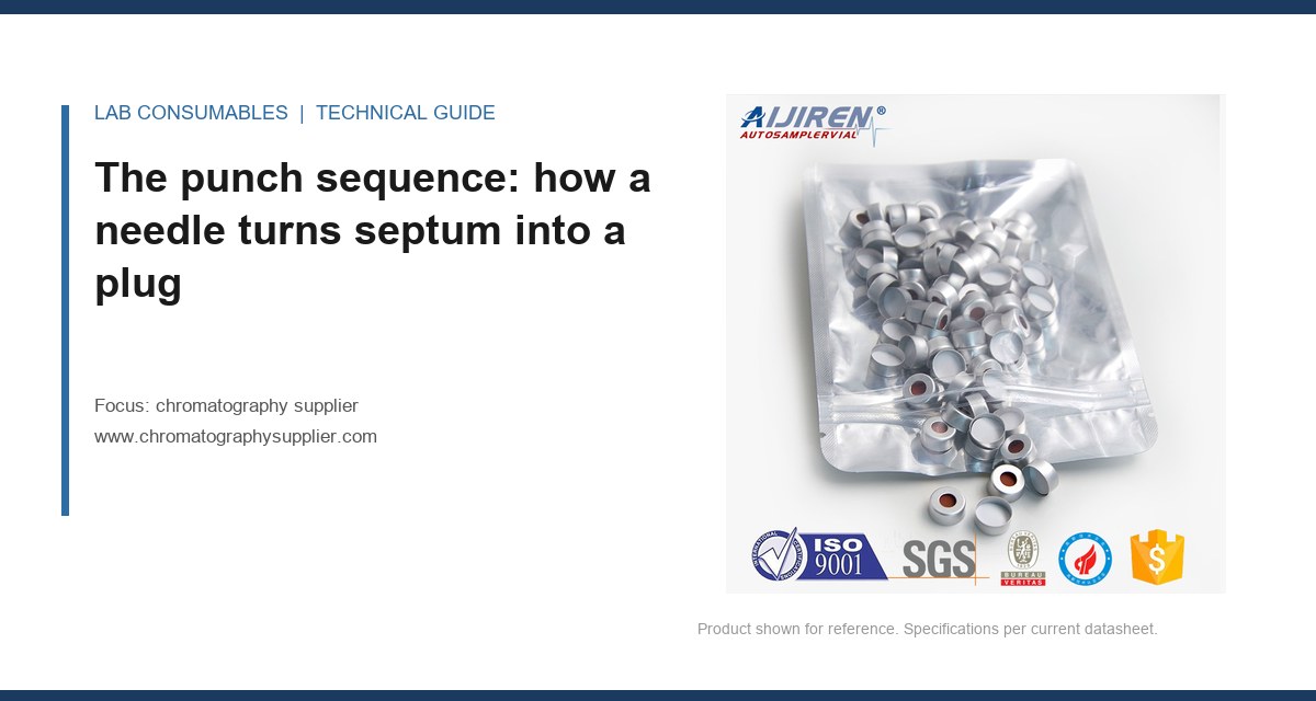 The punch sequence: how a needle turns septum into a plug