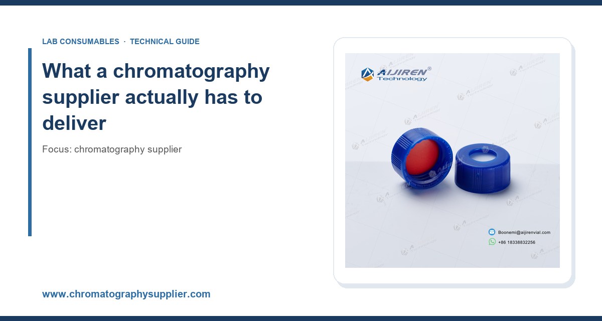 What a chromatography supplier actually has to deliver