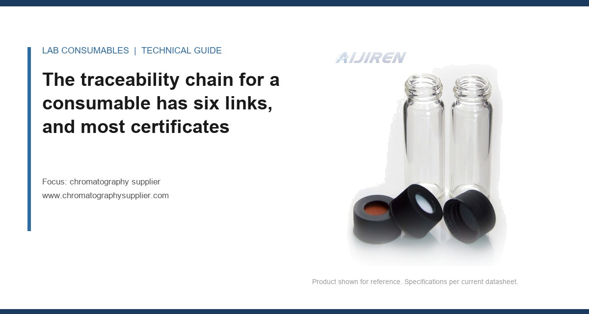 The traceability chain for a consumable has six links, and most certificates