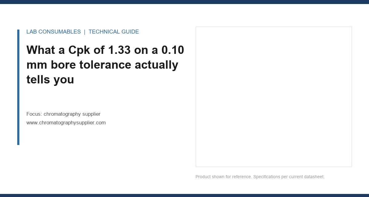 What a Cpk of 1.33 on a 0.10 mm bore tolerance actually tells you